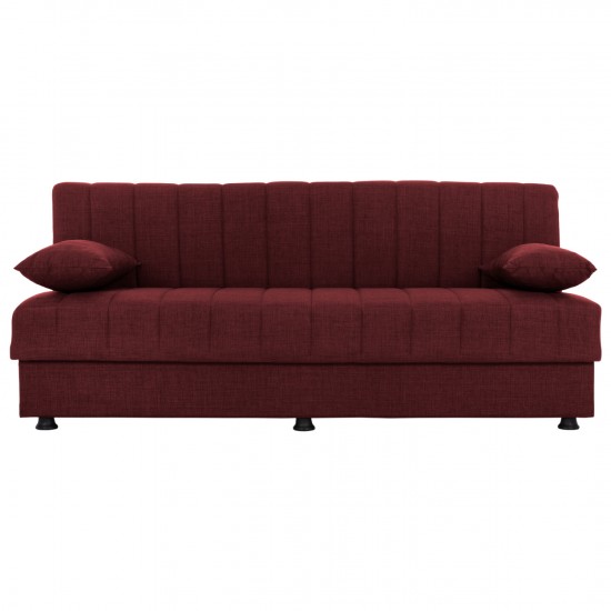 ΚΑΝΑΠΕΣ ΚΡΕΒΑΤΙ ANDRI ΤΡΙΘΕΣΙΟΣ ΚΟΚΚΙΝΟ 180x72x77 εκ.