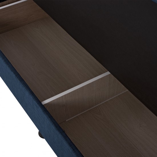 ΚΑΝΑΠΕΣ ΚΡΕΒΑΤΙ ANDRI ΤΡΙΘΕΣΙΟΣ ΜΠΛΕ 180x72x77 εκ.