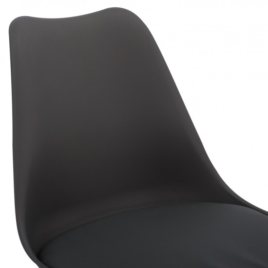 ΚΑΡΕΚΛΑ VEGAS ΜΕ ΞΥΛΙΝΑ ΠΟΔΙΑ ΚΑΙ ΜΕ ΚΑΘΙΣΜΑ ΣΚΟΥΡΟ ΓΚΡΙ 45x56x80 εκ.