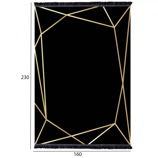ΧΑΛΙ ΣΑΛΟΝΙΟΥ ΜΕ ΚΡΟΣΙΑ JOSIANE ΜΑΥΡΟ - ΧΡΥΣΟ 160X230 εκ. ΧΑΛΙ ΣΑΛΟΝΙΟΥ ΜΕ ΚΡΟΣΙΑ JOSIANE ΜΑΥΡΟ - ΧΡΥΣΟ 160X230 εκ.
