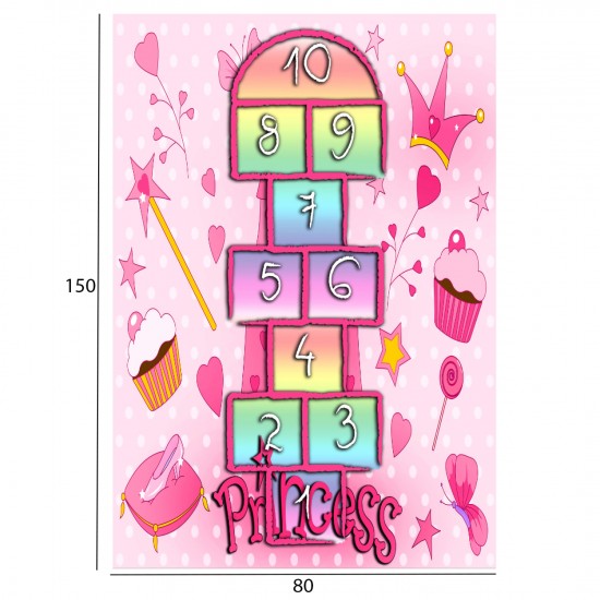 ΠΑΙΔΙΚΟ ΧΑΛΙ ΜΕ ΚΡΟΣΙΑ ΡΟΖ 80Χ150 εκ.