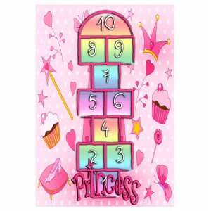 ΠΑΙΔΙΚΟ ΧΑΛΙ ΜΕ ΚΡΟΣΙΑ ΡΟΖ 80Χ150 εκ.