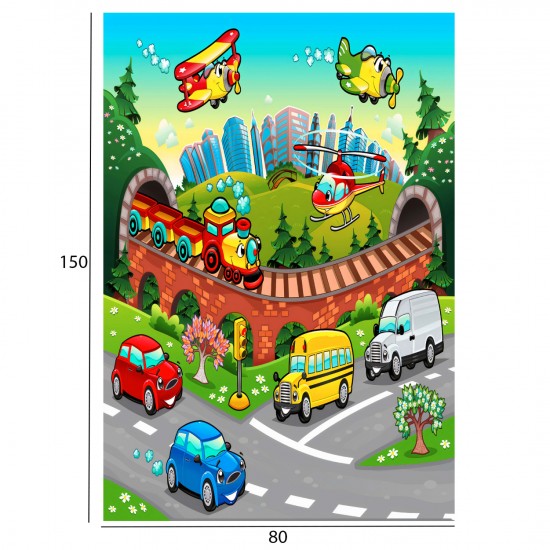 ΠΑΙΔΙΚΟ ΧΑΛΙ ΜΕ ΚΡΟΣΙΑ ΠΟΛΥΧΡΩΜΟ 80Χ150 εκ.