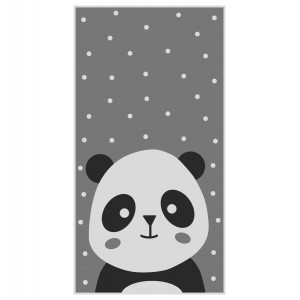 ΠΑΙΔΙΚΟ ΧΑΛΙ ΜΕ ΚΡΟΣΙΑ PANDA ΓΚΡΙ 80Χ150 εκ.