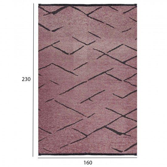 ΧΑΛΙ ΣΑΛΟΝΙΟΥ CALLISTO ΜΕ ΚΡΟΣΙΑ ΣΑΠΙΟ ΜΗΛΟ ΜΑΥΡΟ 160Χ230 εκ.