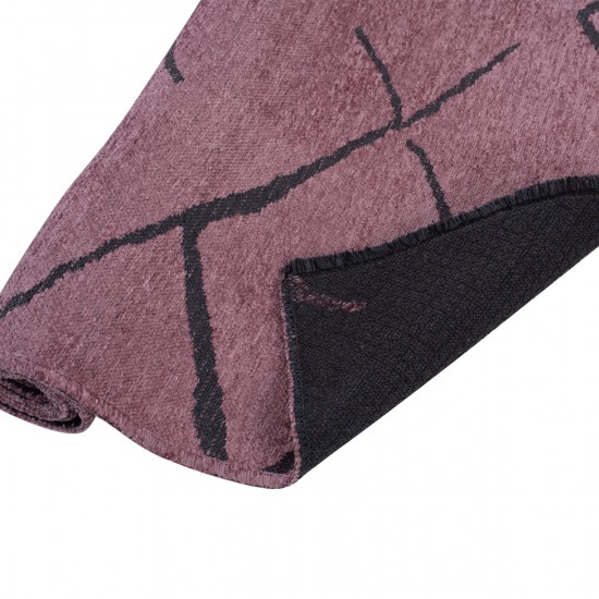 ΧΑΛΙ ΣΑΛΟΝΙΟΥ CALLISTO ΜΕ ΚΡΟΣΙΑ ΣΑΠΙΟ ΜΗΛΟ ΜΑΥΡΟ 160Χ230 εκ.