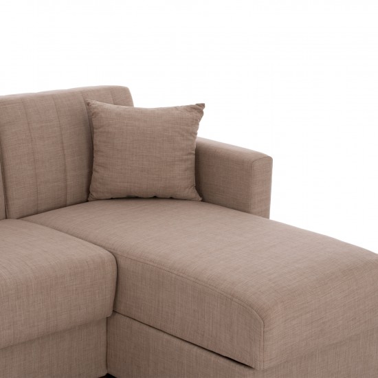 ΚΑΝΑΠΕΣ ΚΡΕΒΑΤΙ GHUFRAN ΓΩΝΙΑ ΑΝΑΣΤΡΕΨΙΜΗ ΜΠΕΖ 200x133x77Yεκ.