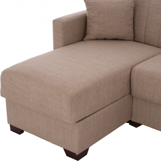 ΚΑΝΑΠΕΣ ΚΡΕΒΑΤΙ GHUFRAN ΓΩΝΙΑ ΑΝΑΣΤΡΕΨΙΜΗ ΜΠΕΖ 200x133x77Yεκ.