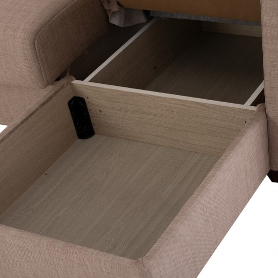 ΚΑΝΑΠΕΣ ΚΡΕΒΑΤΙ GHUFRAN ΓΩΝΙΑ ΑΝΑΣΤΡΕΨΙΜΗ ΜΠΕΖ 200x133x77Yεκ.