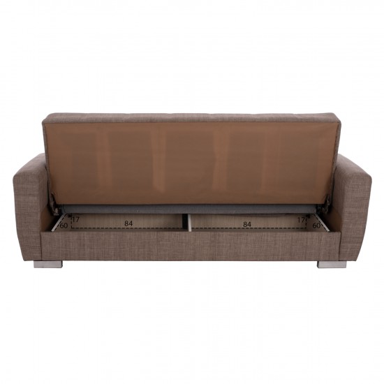 ΚΑΝΑΠΕΣ ΚΡΕΒΑΤΙ ΤΡΙΘΕΣΙΟΣ ΚΑΦΕ 215x80x77 εκ.