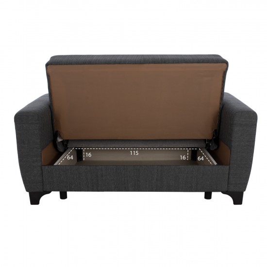 ΚΑΝΑΠΕΣ ΚΡΕΒΑΤΙ ΔΙΘΕΣΙΟΣ ΨΗΛΗ ΠΛΑΤΗ ΓΚΡΙ 190x84x88 εκ.