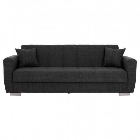 ΚΑΝΑΠΕΣ ΚΡΕΒΑΤΙ ΤΡΙΘΕΣΙΟΣ ΓΚΡΙ 215x80x77 εκ.