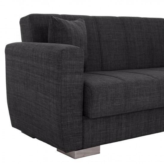 ΚΑΝΑΠΕΣ ΚΡΕΒΑΤΙ ΤΡΙΘΕΣΙΟΣ ΓΚΡΙ 215x80x77 εκ.