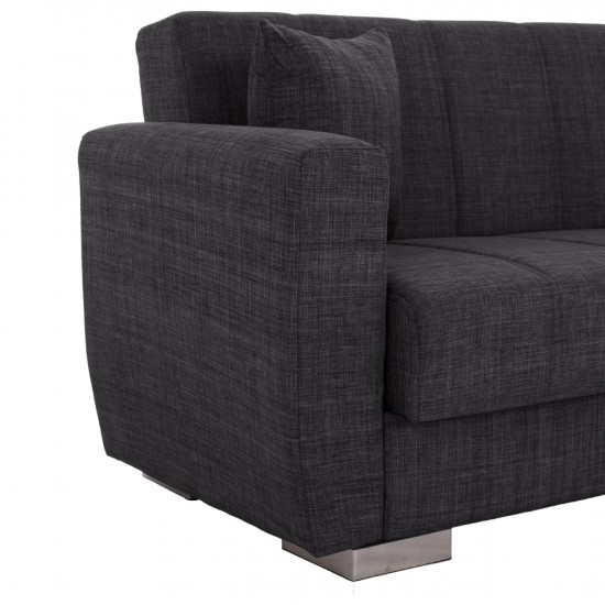 ΚΑΝΑΠΕΣ ΚΡΕΒΑΤΙ ΔΙΘΕΣΙΟΣ ΓΚΡΙ 15x84x88 εκ.