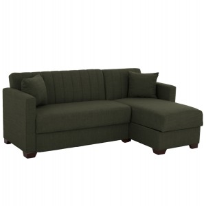 ΚΑΝΑΠΕΣ ΚΡΕΒΑΤΙ GHUFRAN ΓΩΝΙΑ ΑΝΑΣΤΡΕΨΙΜΗ DARK OLIVE 200x133x77Yεκ.