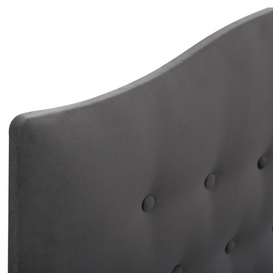 ΚΡΕΒΑΤΙ MALENA ΑΠΟ ΓΚΡΙ ΒΕΛΟΥΔΟ ΓΙΑ ΣΤΡΩΜΑ 150x200 εκ.