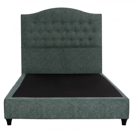 ΚΡΕΒΑΤΙ MALENA ΑΠΟ ΠΡΑΣΙΝΟ ΥΦΑΣΜΑ ΓΙΑ ΣΤΡΩΜΑ 120x200 εκ.