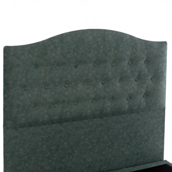 ΚΡΕΒΑΤΙ MALENA ΑΠΟ ΠΡΑΣΙΝΟ ΥΦΑΣΜΑ ΓΙΑ ΣΤΡΩΜΑ 120x200 εκ.