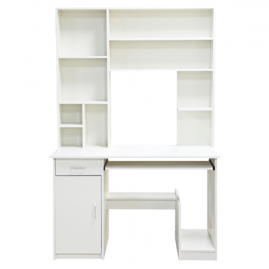 ΓΡΑΦΕΙΟ ΜΕ ΒΙΒΛΙΟΘΗΚΗ-ΡΑΦΙΕΡΑ STATUS ΛΕΥΚΟ 120x55x182 εκ.