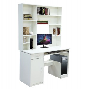 ΓΡΑΦΕΙΟ ΜΕ ΒΙΒΛΙΟΘΗΚΗ-ΡΑΦΙΕΡΑ STATUS ΛΕΥΚΟ 120x55x182 εκ.