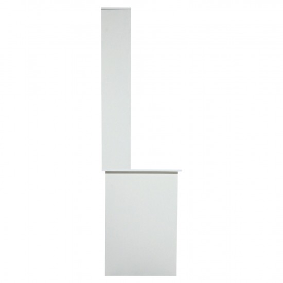 ΓΡΑΦΕΙΟ ΜΕ ΒΙΒΛΙΟΘΗΚΗ-ΡΑΦΙΕΡΑ STATUS ΛΕΥΚΟ 120x55x182 εκ.