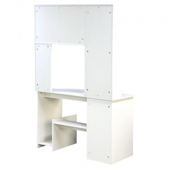 ΓΡΑΦΕΙΟ ΜΕ ΒΙΒΛΙΟΘΗΚΗ-ΡΑΦΙΕΡΑ STATUS ΛΕΥΚΟ 120x55x182 εκ.