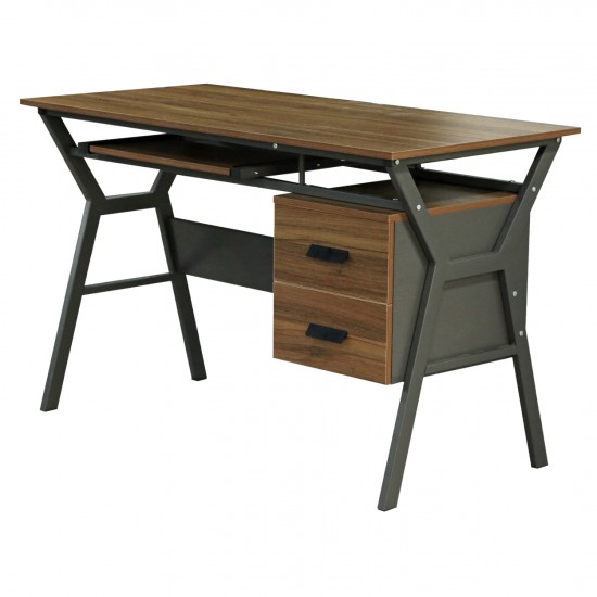 ΓΡΑΦΕΙΟ ΚΑΡΥΔΙ-ΓΚΡΙ ΜΕ ΜΑΤ ΓΚΡΙ ΣΚΕΛΕΤΟ 120X60X76εκ.