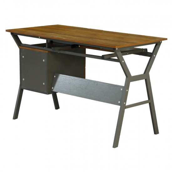 ΓΡΑΦΕΙΟ ΚΑΡΥΔΙ-ΓΚΡΙ ΜΕ ΜΑΤ ΓΚΡΙ ΣΚΕΛΕΤΟ 120X60X76εκ.