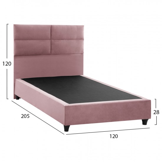 ΚΡΕΒΑΤΙ MILO ΣΑΠΙΟ ΜΗΛΟ ΒΕΛΟΥΔΟ ΓΙΑ ΣΤΡΩΜΑ 120x200 εκ.