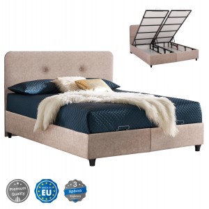 ΚΡΕΒΑΤΙ DOLORES ΜΕ ΑΠΟΘΗΚΕΥΤΙΚΟ ΜΠΕΖ ΥΦΑΣΜΑ ΓΙΑ ΣΤΡΩΜΑ 160x200 εκ.