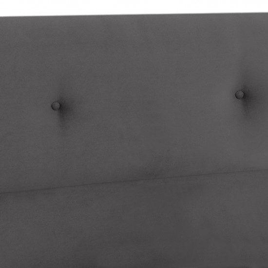 ΚΡΕΒΑΤΙ DOLORES ΑΠΟ ΓΚΡΙ ΒΕΛΟΥΔΟ ΓΙΑ ΣΤΡΩΜΑ 150x200 εκ.