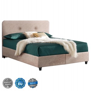 ΚΡΕΒΑΤΙ DOLORES ΜΠΕΖ ΥΦΑΣΜΑ τ.NUBUCK, 150x200 εκ.