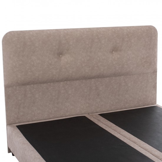 ΚΡΕΒΑΤΙ DOLORES ΜΠΕΖ ΥΦΑΣΜΑ τ.NUBUCK, 150x200 εκ.