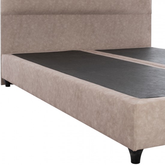 ΚΡΕΒΑΤΙ DOLORES ΜΠΕΖ ΥΦΑΣΜΑ τ.NUBUCK, 150x200 εκ.
