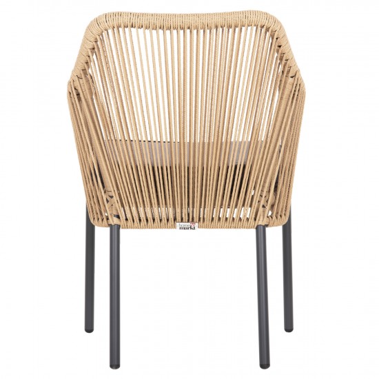 ΠΟΛΥΘΡΟΝΑ ΑΛΟΥΜΙΝΙΟΥ ΑΝΘΡΑΚΙ ΜΕ ΣΧΟΙΝΙ WICKER PE 56x66x82 εκ.