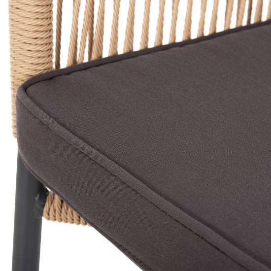 ΠΟΛΥΘΡΟΝΑ ΑΛΟΥΜΙΝΙΟΥ ΑΝΘΡΑΚΙ ΜΕ ΣΧΟΙΝΙ WICKER PE 56x66x82 εκ.