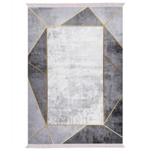 ΧΑΛΙ ΣΑΛΟΝΙΟΥ ΜΕ ΚΡΟΣΙΑ JOSIANE ΓΚΡΙ 180X280 εκ.