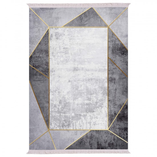 ΧΑΛΙ ΣΑΛΟΝΙΟΥ ΜΕ ΚΡΟΣΙΑ JOSIANE ΓΚΡΙ 180X280 εκ.