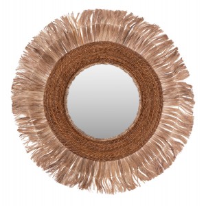 ΚΑΘΡΕΠΤΗΣ ΣΤΡΟΓΓΥΛΟΣ ΜΕ ΠΛΑΙΣΙΟ ΙΝΕΣ ΑΜΠΑΚΑ ΣΕ ΧΡΩΜΑ ΦΥΣΙΚΟ 110x5x110Υεκ.