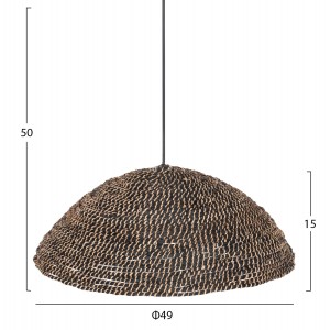 ΦΩΤΙΣΤΙΚΟ ΟΡΟΦΗΣ ΑΠΟ ΑΝΑΚΥΚΛΩΜΕΝΟ ΑΜΠΑΚΑ ΣΕ ΜΑΥΡΟ ΧΡΩΜΑ Φ49x15Yεκ.