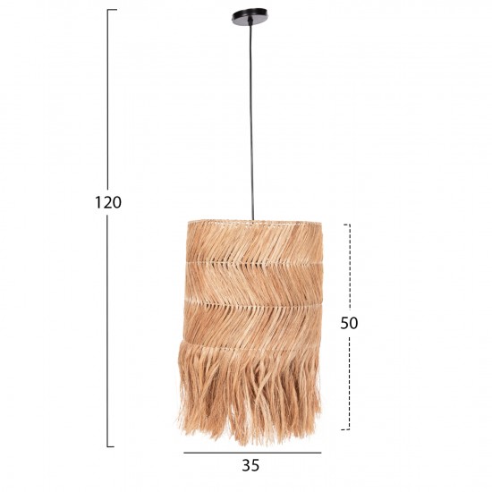 ΦΩΤΙΣΤΙΚΟ ΟΡΟΦΗΣ ΚΥΛΙΝΔΡΙΚΟ ΑΠΟ ΑΜΠΑΚΑ ΣΕ ΦΥΣΙΚΟ ΧΡΩΜΑ 35x35x50Υεκ.