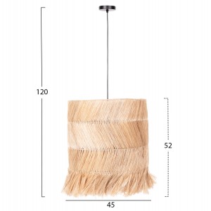 ΦΩΤΙΣΤΙΚΟ ΟΡΟΦΗΣ ΜΕ ΚΥΛΙΝΔΡΙΚΟ ΚΑΠΕΛΟ ΑΠΟ ΑΜΠΑΚΑ ΣΕ ΦΥΣΙΚΟ ΧΡΩΜΑ 45x45x50Yεκ.