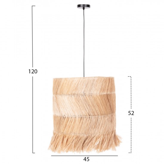 ΦΩΤΙΣΤΙΚΟ ΟΡΟΦΗΣ ΜΕ ΚΥΛΙΝΔΡΙΚΟ ΚΑΠΕΛΟ ΑΠΟ ΑΜΠΑΚΑ ΣΕ ΦΥΣΙΚΟ ΧΡΩΜΑ 45x45x50Yεκ.