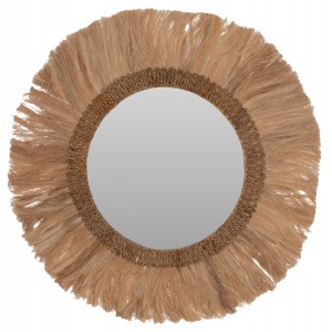 ΚΑΘΡΕΠΤΗΣ ΣΤΡΟΓΓΥΛΟΣ ΜΕ ΠΛΑΙΣΙΟ ΑΠΟ ΑΜΠΑΚΑ ΣΕ ΧΡΩΜΑ ΦΥΣΙΚΟ 90x4,5x90Yεκ. 