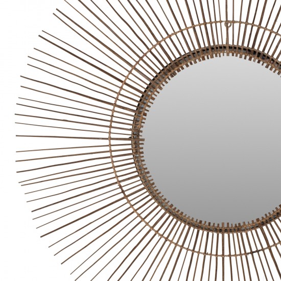 ΚΑΘΡΕΠΤΗΣ ΤΟΙΧΟΥ ΣΤΡΟΓΓΥΛΟΣ ΜΕ STICKS ΚΟΚΟΦΟΙΝΙΚΑ ΣΕ ΦΥΣΙΚΟ 120x4x120Yεκ.