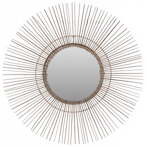 ΚΑΘΡΕΠΤΗΣ ΤΟΙΧΟΥ ΣΤΡΟΓΓΥΛΟΣ ΜΕ STICKS ΚΟΚΟΦΟΙΝΙΚΑ ΣΕ ΦΥΣΙΚΟ 120x4x120Yεκ.