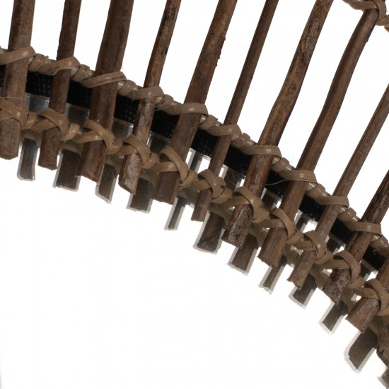 ΚΑΘΡΕΠΤΗΣ ΤΟΙΧΟΥ ΣΤΡΟΓΓΥΛΟΣ ΜΕ STICKS ΚΟΚΟΦΟΙΝΙΚΑ ΣΕ ΦΥΣΙΚΟ 120x4x120Yεκ.