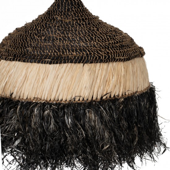 ΦΩΤΙΣΤΙΚΟ ΟΡΟΦΗΣ TELAG ΑΠΟ ΙΝΕΣ ΣΙΖΑΛ ΚΑΙ ΑΜΠΑΚΑ ΣΕ ΦΥΣΙΚΟ-ΜΑΥΡΟ 50x50x60Yεκ.