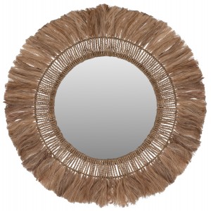 ΚΑΘΡΕΠΤΗΣ ΤΟΙΧΟΥ ΣΤΡΟΓΓΥΛΟΣ ΜΕ ΙΝΕΣ ΑΜΠΑΚΑ ΣΕ ΧΡΩΜΑ ΦΥΣΙΚΟ 90x4x90Υεκ.