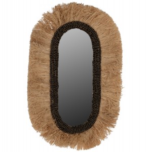 ΚΑΘΡΕΠΤΗΣ ΤΟΙΧΟΥ ΟΒΑΛ ΑΠΟ ΙΝΕΣ ΣΙΖΑΛ ΣΕ ΧΡΩΜΑ ΦΥΣΙΚΟ ΜΑΥΡΟ 55x4x90Yεκ.